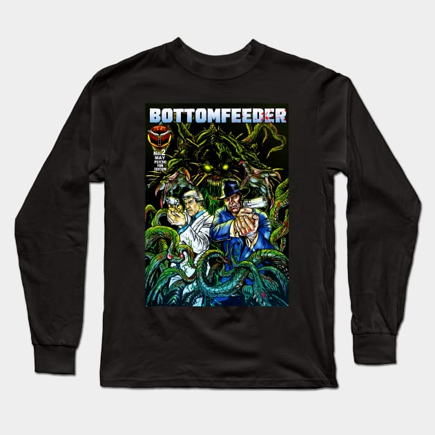 Bottomfeeder Psycho Fan Art Long Sleeve T-Shirt by EibonPress